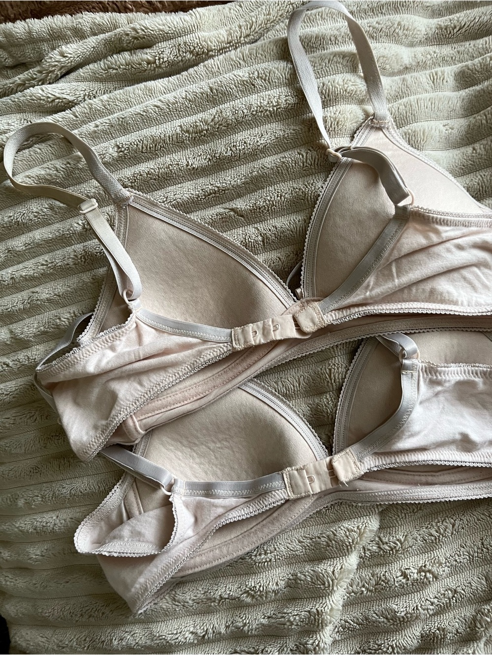 SO Soft Nude & Light Gray Striped and nude Wireless Bras - 36A - Picture 7 of 7